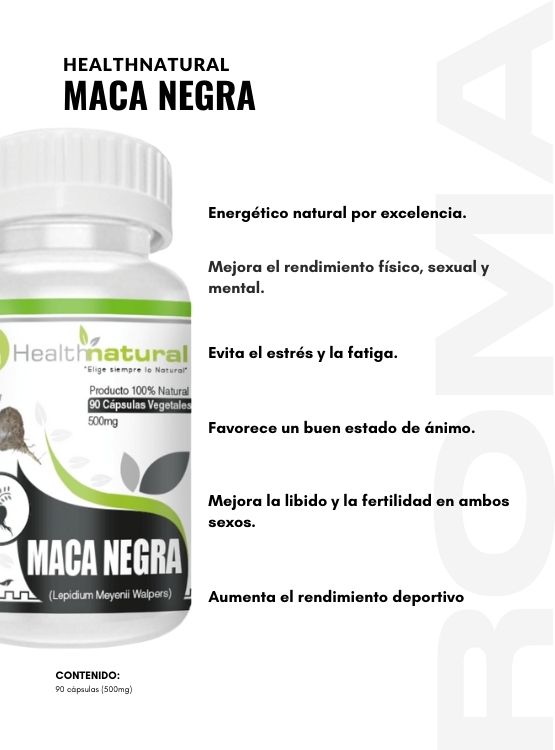 PACK 3 MACA NEGRA HEALTHNATURAL 1500MG + REGALO PASTILLERO - 2