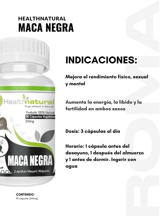 PACK 3 MACA NEGRA HEALTHNATURAL 1500MG + REGALO PASTILLERO - 3