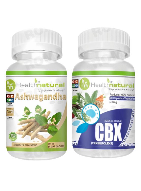 ASHWAGANDHA HEALTHNATURAL + CBX(CEREBROLEXS) HEALTHNATURAL 500MG - 1