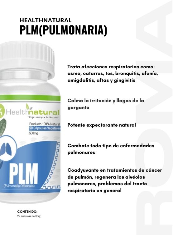 PACK 3 PLM(PULMONARIA) HEALTHNATURAL 1500MG + REGALO PASTILLERO - 2