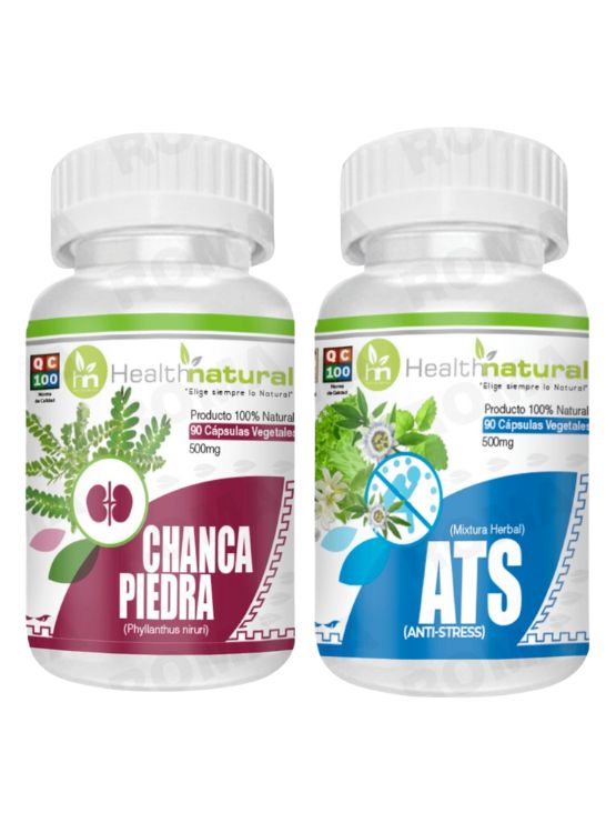 CHANCA PIEDRA HEALTHNATURAL 500MG + ATS(ANTI-STRES)HEALTHNATURAL 500MG - 1