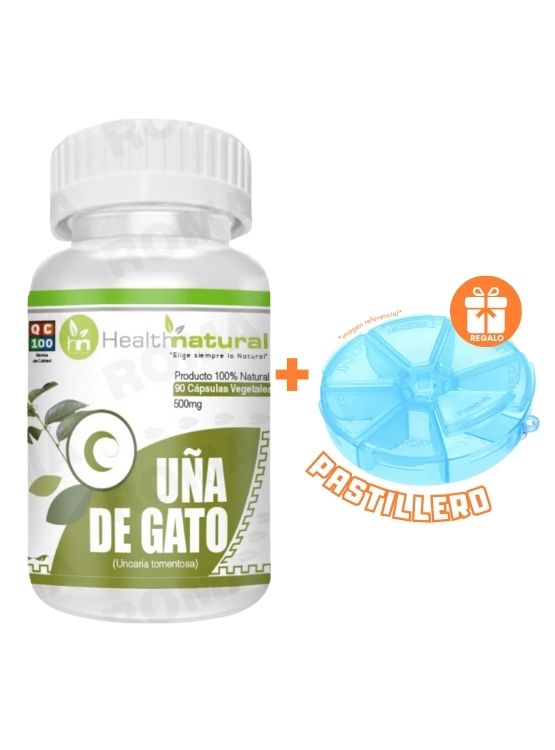 UÑA DE GATO HEALTHNATURAL 500MG + REGALO PASTILLERO - 1