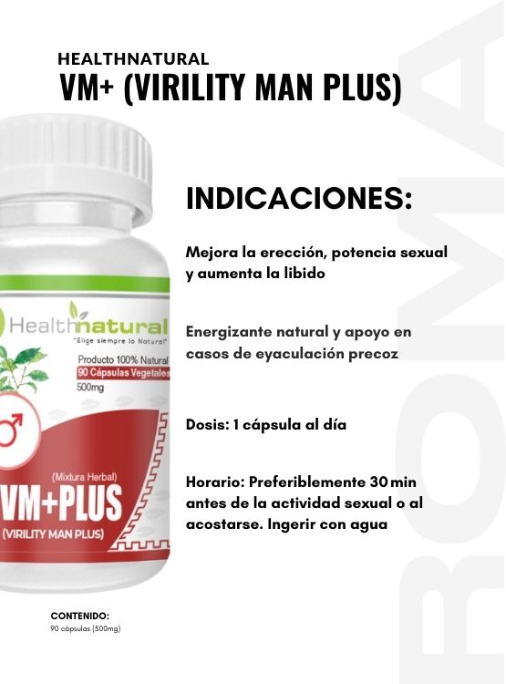 PACK 2 VM+(VIRILITY MAN PLUS) 1000MG + REGALO PASTILLERO - 3