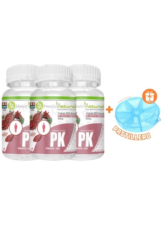 PACK 3 PK(PROSTA-OK) HEALTHNATURAL 1500MG + REGALO PASTILLERO - 1