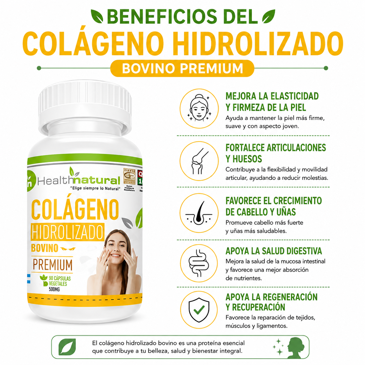 PACK 2 COLÁGENO HIDROLIZADO HEALTHNATURAL 1000MG - 2