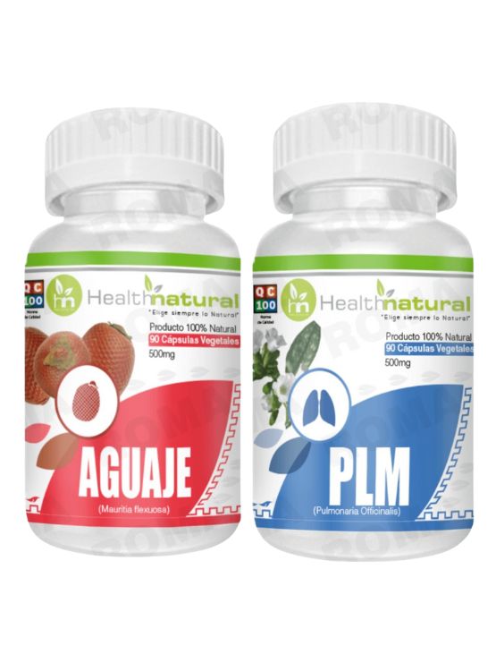AGUAJE HEALTHNATURAL 500MG + PLM(PULMONARIA) HEALTHNATURAL 500MG - 1