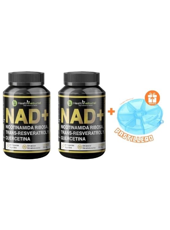 PACK 2 NAD+ HEALTHNATURAL 1000MG + REGALO PASTILLERO - 1