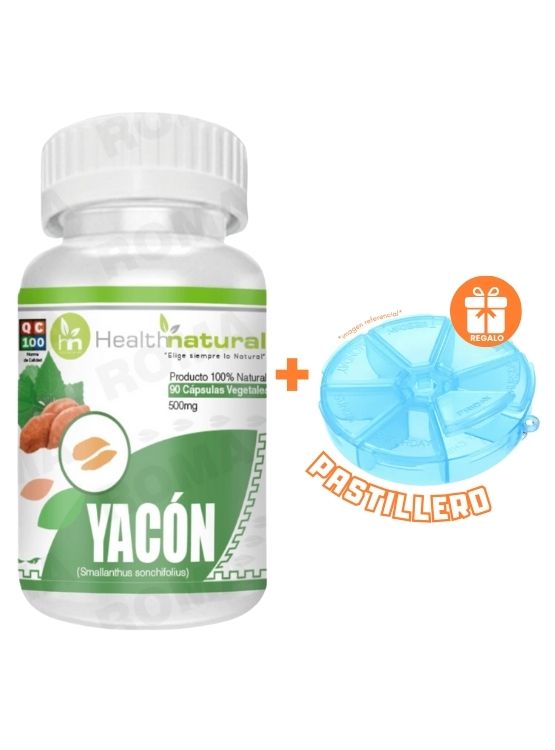 YACÓN HEALTHNATURAL 500MG + REGALO PASTILLERO - 1