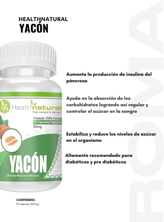 YACÓN HEALTHNATURAL 500MG + REGALO PASTILLERO - 2