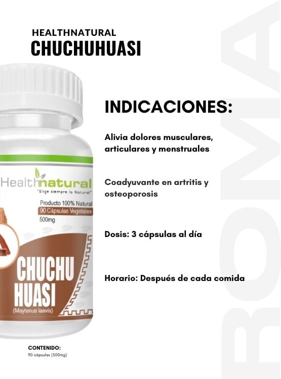 CHUCHUHUASI HEALTHNATURAL 500MG + REGALO PASTILLERO - 3