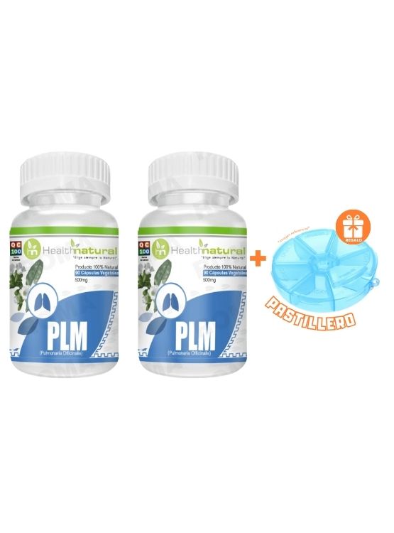 PACK 2 PLM(PULMONARIA) HEALTHNATURAL 1000MG + REGALO PASTILLERO - 1