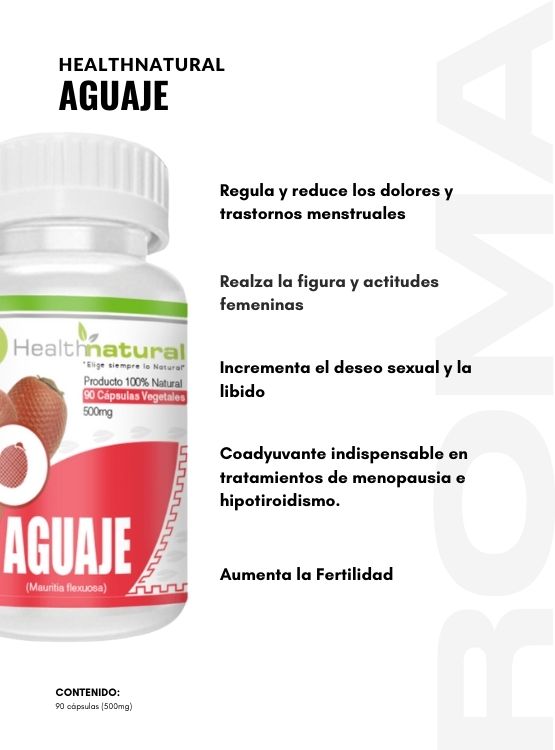 PACK 3 AGUAJE HEALTHNATURAL 1500MG + REGALO PASTILLERO - 2