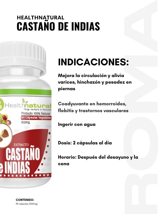 PACK 2 CASTAÑO DE INDIAS HEALTHNATURAL 1000MG + REGALO PASTILLERO - 3