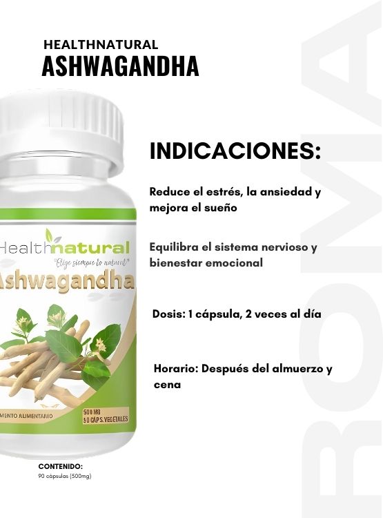 ASHWAGANDHA HEALTHNATURAL 500MG + REGALO PASTILLERO - 3
