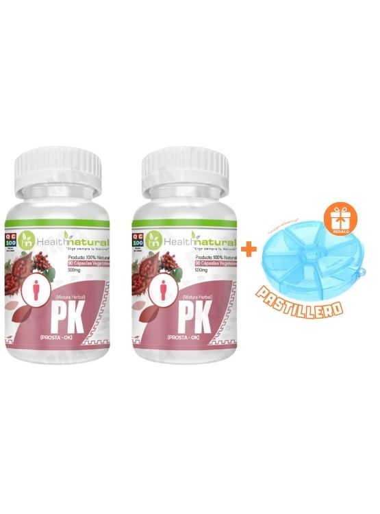 PACK 2 PK(PROSTA-OK) HEALTHNATURAL 1000MG + REGALO PASTILLERO - 1