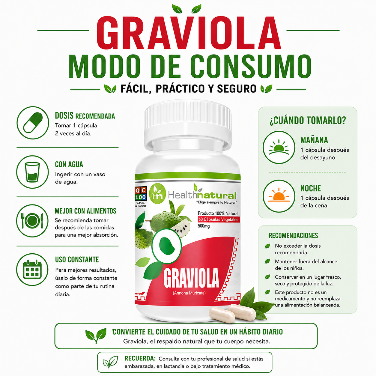 GRAVIOLA HEALTHNATURAL 500MG - 3