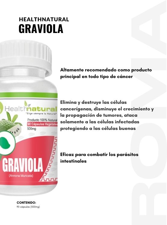 PACK 3 GRAVIOLA HEALTHNATURAL 1500MG + REGALO PASTILLERO - 2