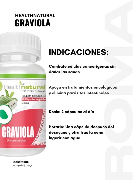 PACK 3 GRAVIOLA HEALTHNATURAL 1500MG + REGALO PASTILLERO - 3