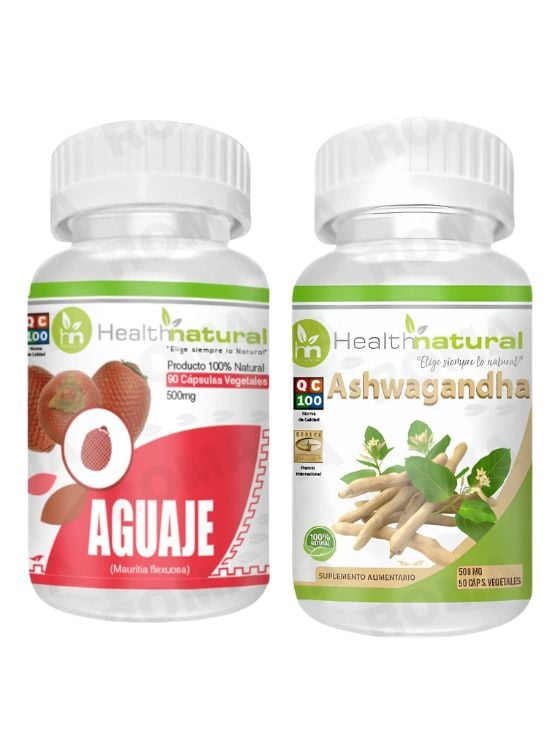 AGUAJE HEALTHNATURAL 500MG + ASHWAGANDHA HEALTHNATURAL 500MG - 1