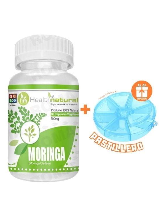 MORINGA HEALTHNATURAL 500MG + REGALO PASTILLERO - 1