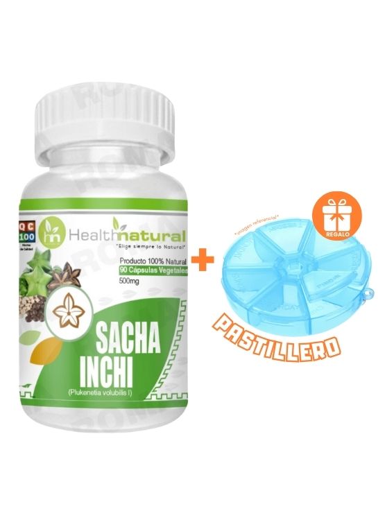 SACHA INCHI HEALTHNATURAL 500MG + REGALO PASTILLERO - 1