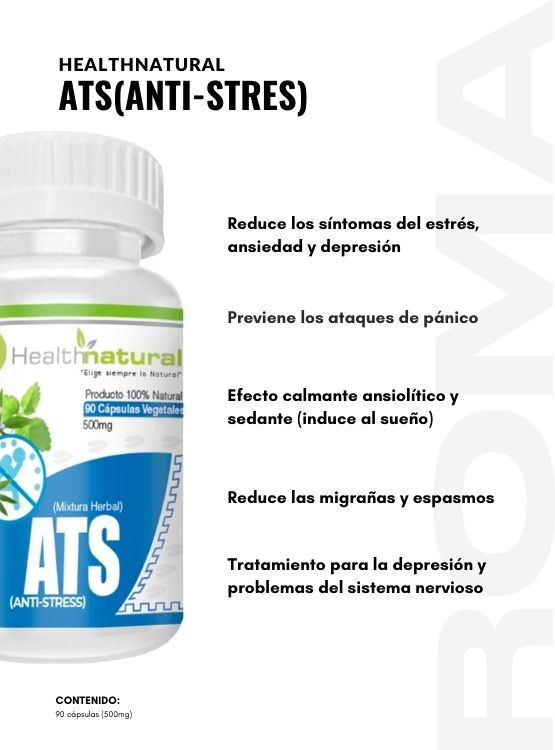 PACK 2 ANTI-STRES (ATS) HEALTHNATURAL 1000MG + REGALO PASTILLERO - 2