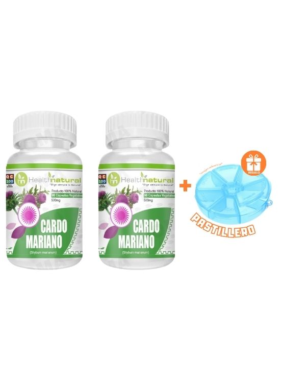 PACK 2 CARDO MARIANO HEALTHNATURAL 1000MG + REGALO PASTILLERO - 1