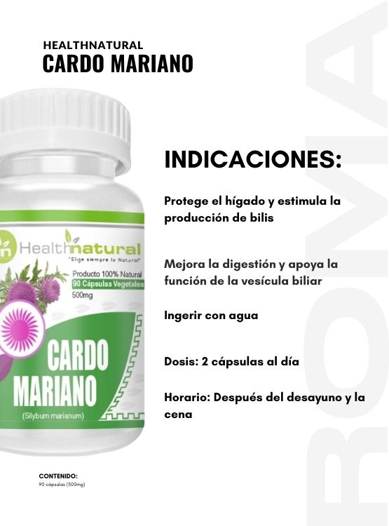 PACK 2 CARDO MARIANO HEALTHNATURAL 1000MG + REGALO PASTILLERO - 3