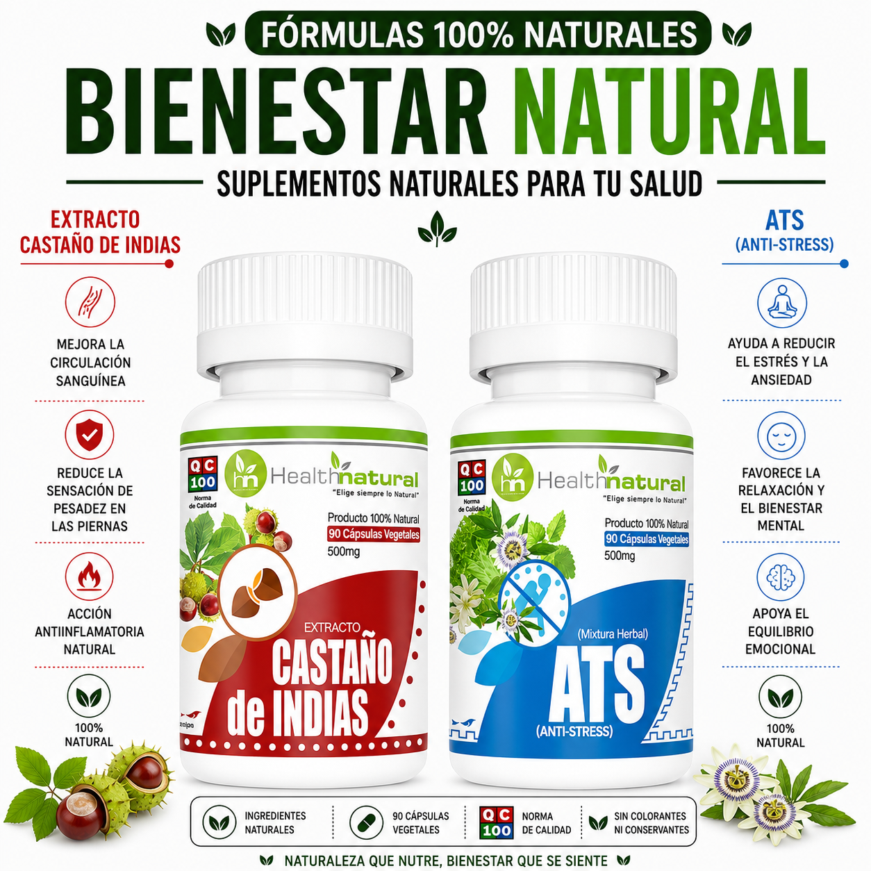 CASTAÑO DE INDIAS HEALTHNATURAL + ATS(ANTI-STRES) HEALTHNATURAL - 1