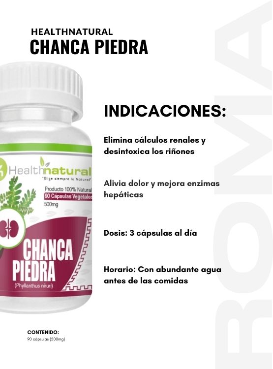 PACK 3 CHANCA PIEDRA HEALTHNATURAL 1500MG + REGALO PASTILLERO - 3