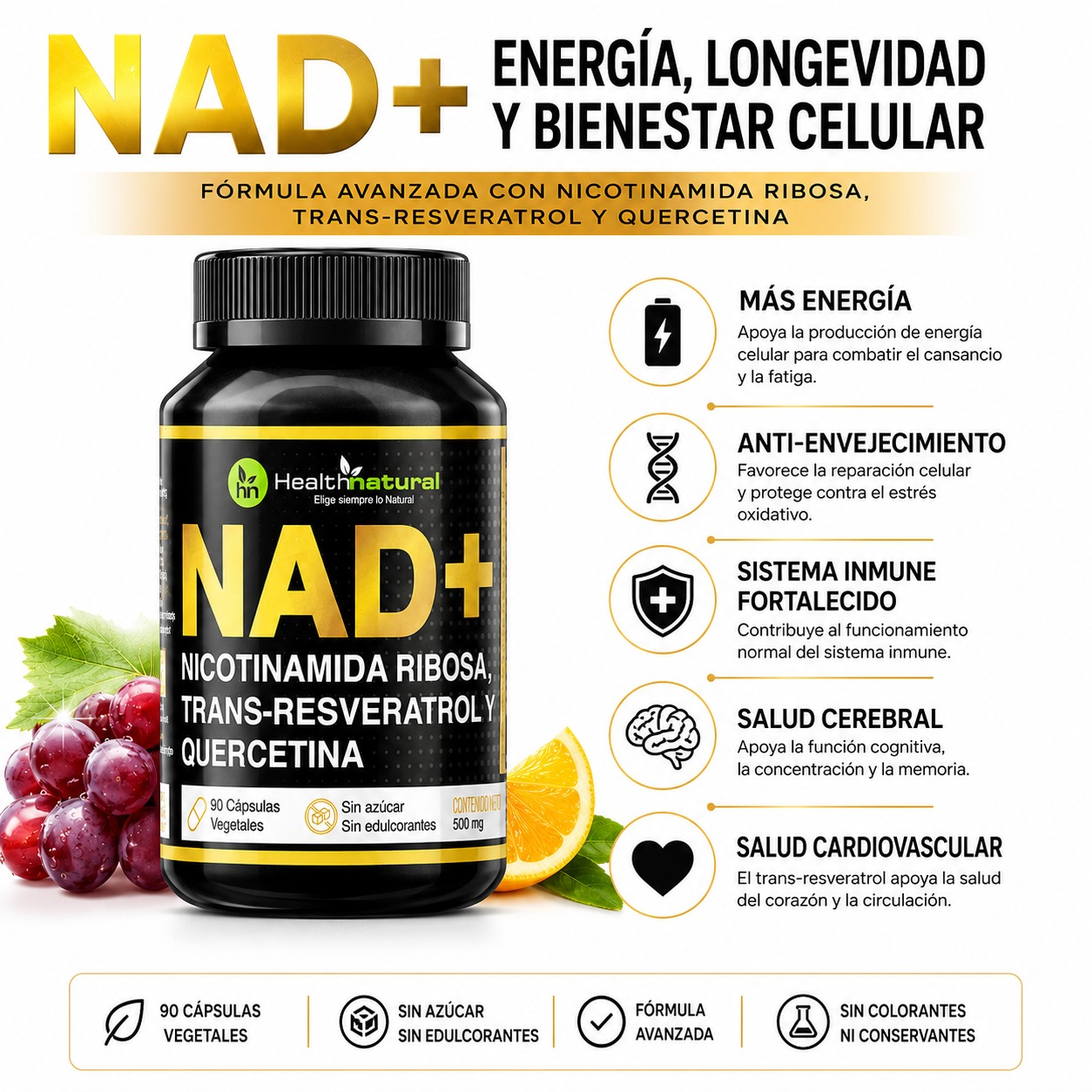 NAD+ HEALTHNATURAL 500MG - 2