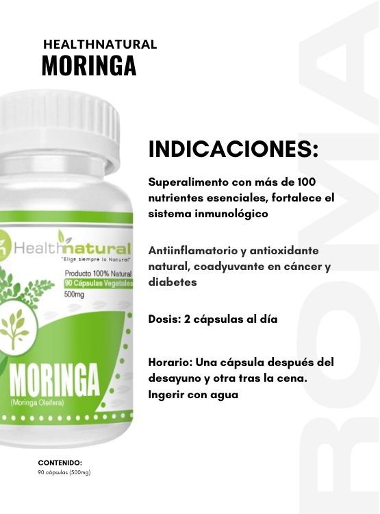 PACK 3 MORINGA HEALTHNATURAL 1500MG + REGALO PASTILLERO - 3