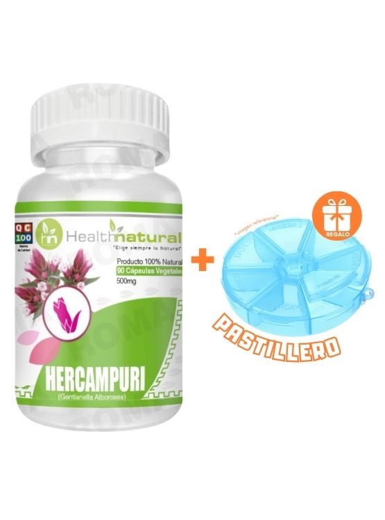 HERCAMPURI HEALTHNATURAL 500MG + REGALO PASTILLERO - 1