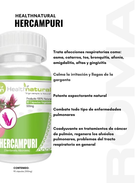 HERCAMPURI HEALTHNATURAL 500MG + REGALO PASTILLERO - 2