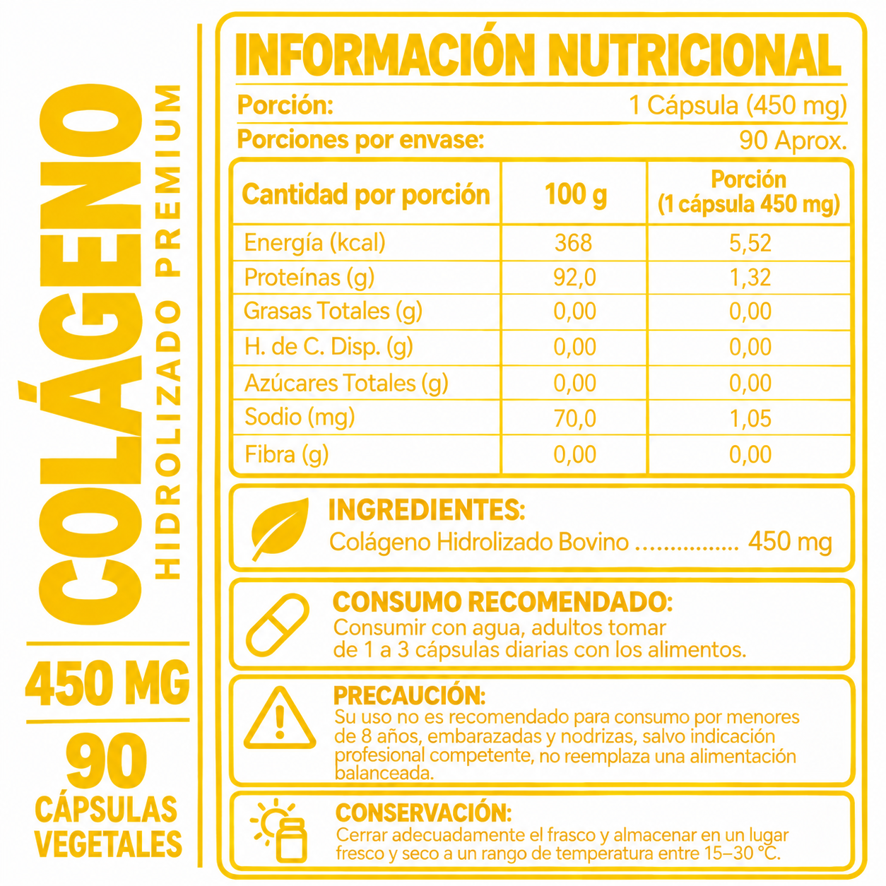 AGUAJE HEALTHNATURAL 500MG + COLÁGENO HIDROLIZADO HEALTHNATURAL 500MG - 3
