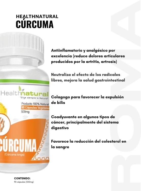 PACK 2 CÚRCUMA HEALTHNATURAL 1000MG + REGALO PASTILLERO - 2