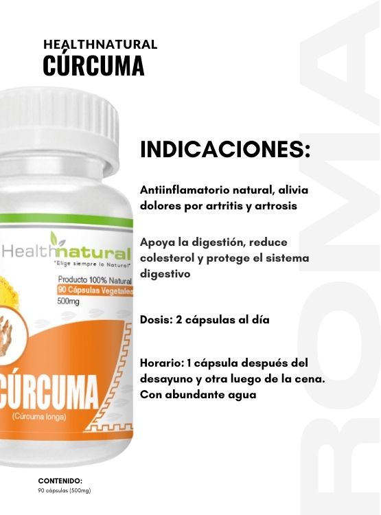 PACK 3 CÚRCUMA HEALTHNATURAL 1500MG + REGALO PASTILLERO - 3
