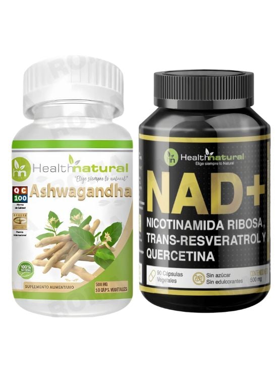 ASHWAGANDHA HEALTHNATURAL 500MG + NAD+ HEALTHNATURAL 500MG - 1