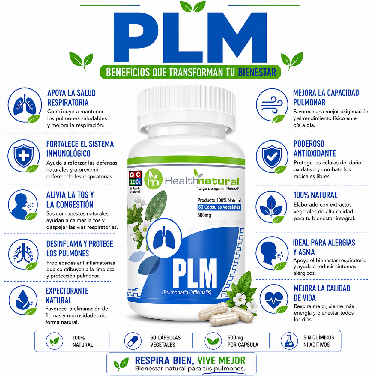 PLM(PULMONARIA) HEALTHNATURAL 500MG - 2
