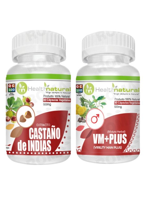 CASTAÑO DE INDIAS HEALTHNATURAL 500MG + VM+(VIRILITY MAN PLUS) 500MG - 1