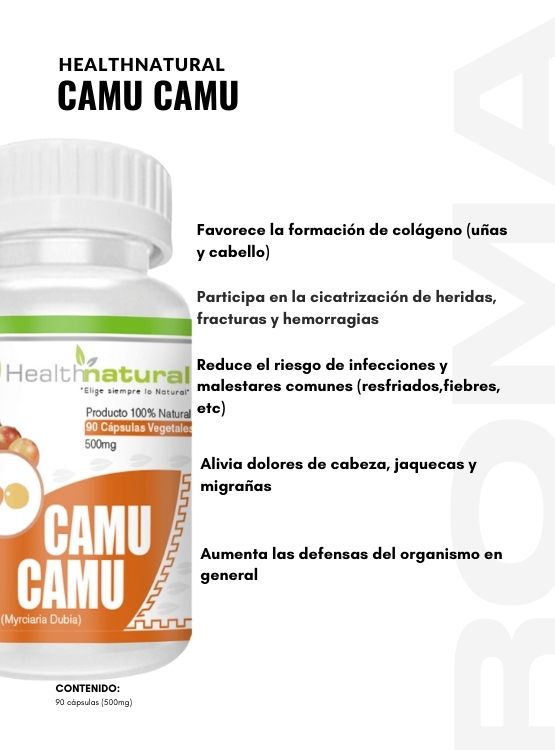 PACK 2 CAMU CAMU HEALTHNATURAL 1000MG + REGALO PASTILLERO - 2