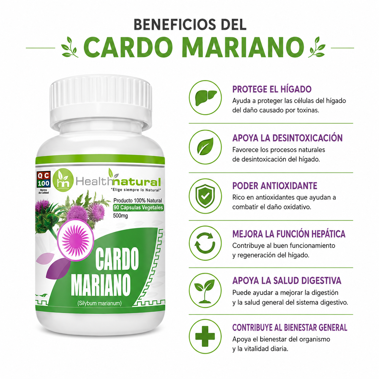 CARDO MARIANO HEALTHNATURAL 500MG - 2