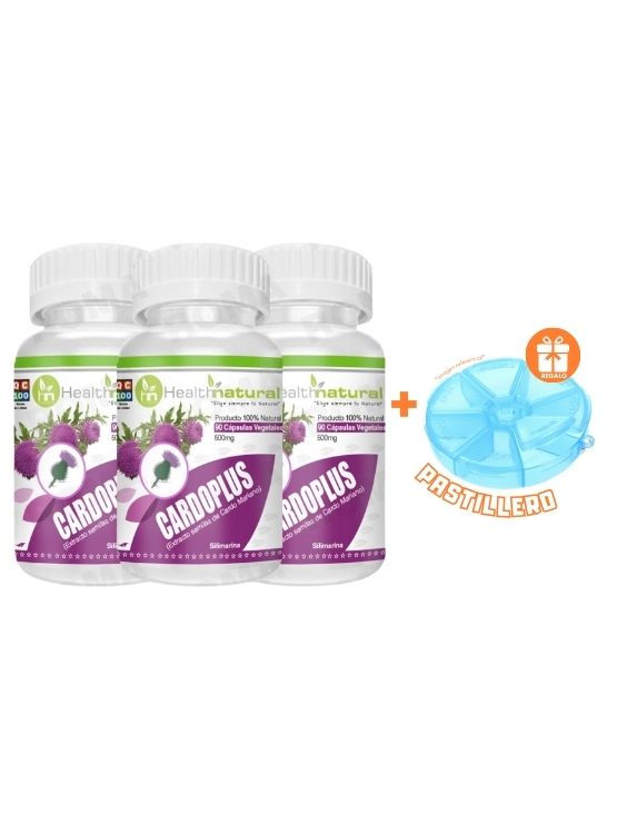 PACK 3 CARDOPLUS HEALTHNATURAL 1500MG + REGALO PASTILLERO - 1