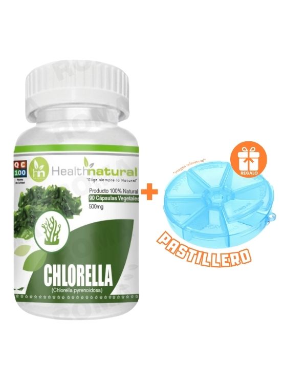 CHLORELLA HEALTHNATURAL 500MG + REGALO PASTILLERO - 1