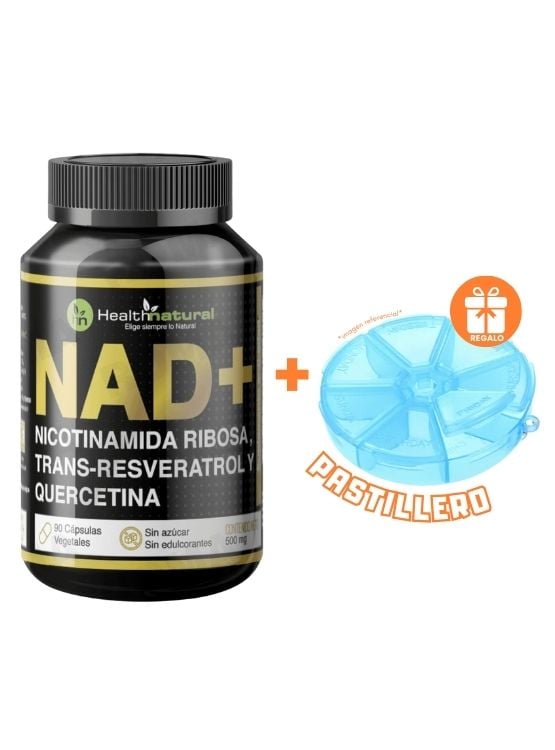 NAD+ HEALTHNATURAL 500MG + REGALO PASTILLERO - 1