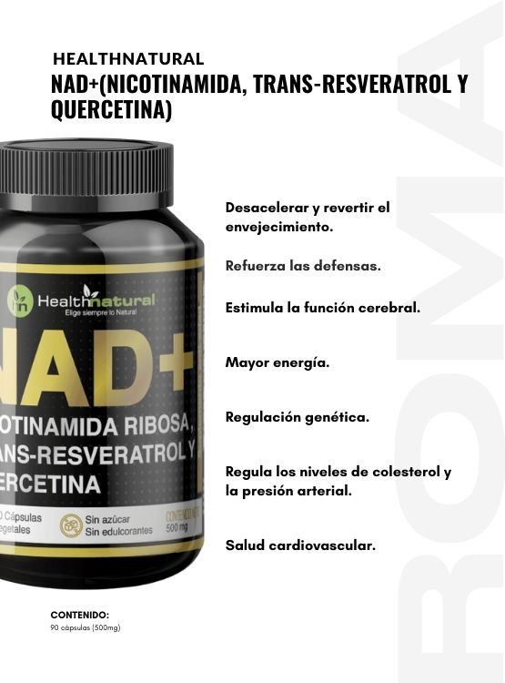 NAD+ HEALTHNATURAL 500MG + REGALO PASTILLERO - 2