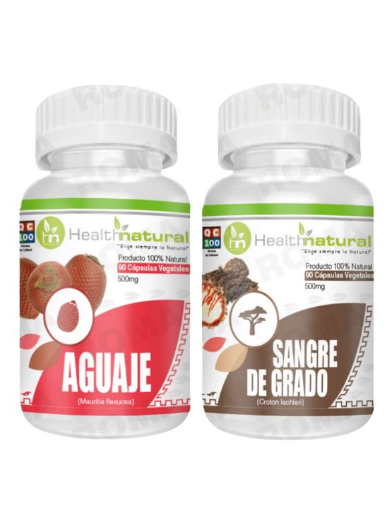 AGUAJE HEALTHNATURAL 500MG + SANGRE DE GRADO HEALTHNATURAL 500MG - 1