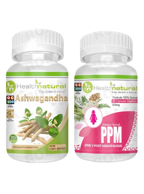 ASHWAGANDHA HEALTHNATURAL + PPM(PRE Y POST MENOPAUSIA)HEALTHNATURAL - 1