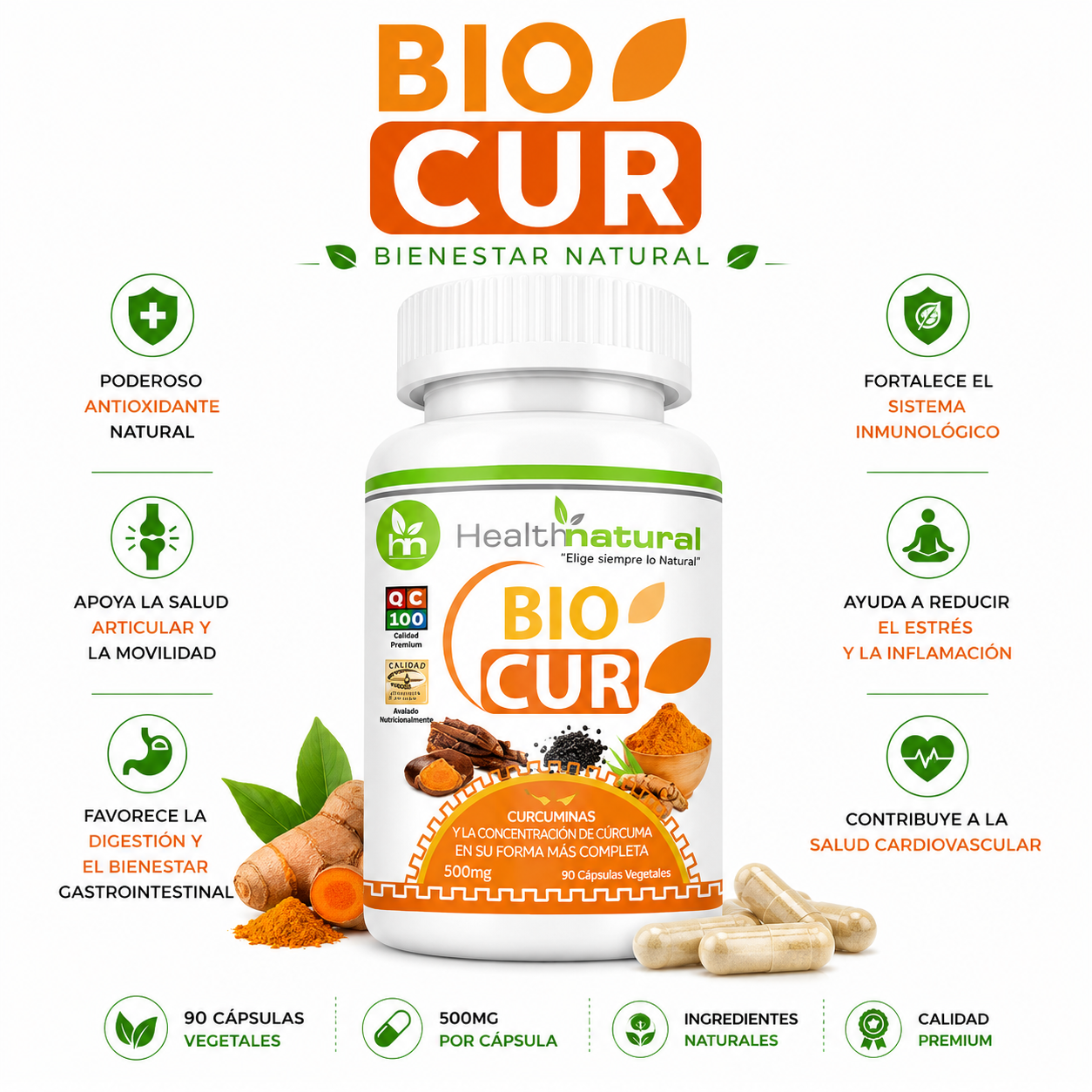 BIOCUR HEALTHNATURAL 500MG - 1