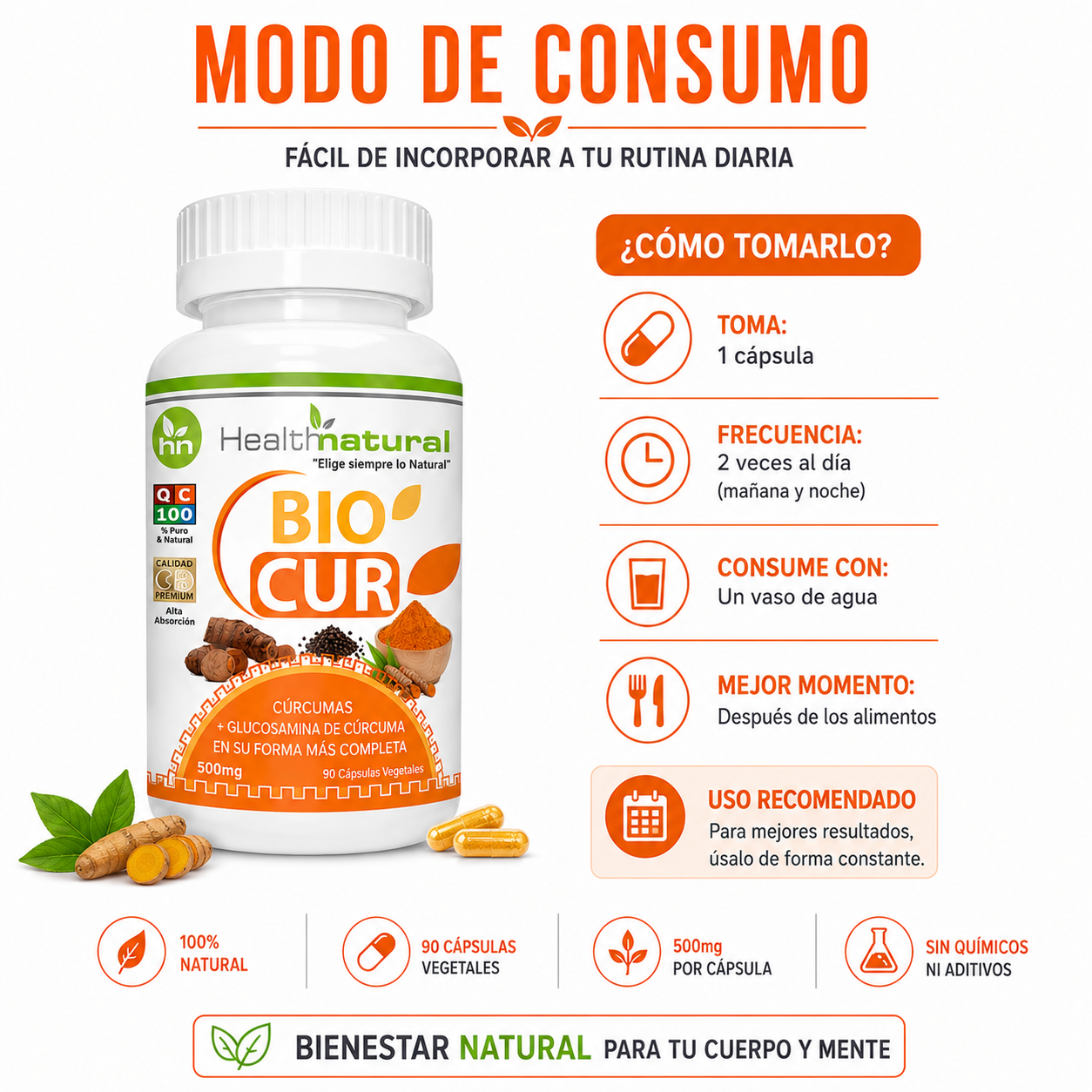 BIOCUR HEALTHNATURAL 500MG - 3